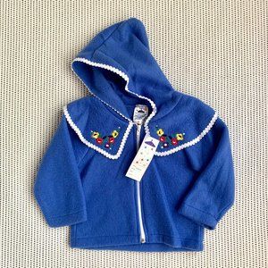 Vintage Fleece Embroidered Hoodie Cardigan | 12M